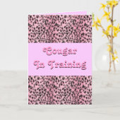 Cougar in Training Grußkarte Karte (Gelbe Blume)