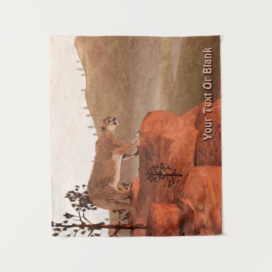 Cougar - Konzentration Wandteppich (Vorderseite)