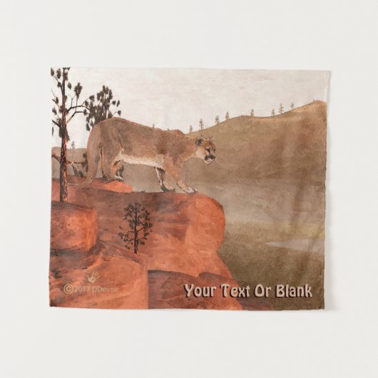 Cougar - Konzentration Wandteppich (Vorderseite (Horizontal))