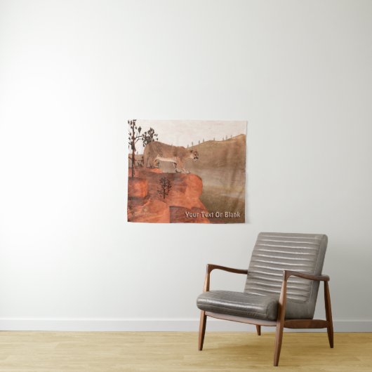 Cougar - Konzentration Wandteppich (Beispiel (Horizontal))