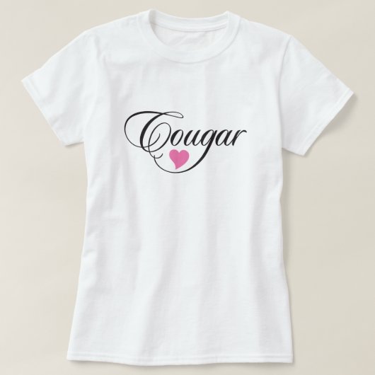Cougar Liebe Ladys Light Colored T - Shirt (Design vorne)