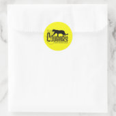 Cougar-Logo1gelb Runder Aufkleber (Tasche)