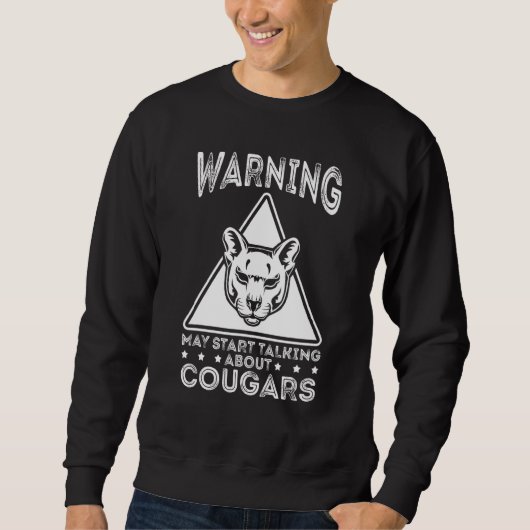 Cougar Mountain Lion Animal Cat Head  Cute Wildcat Sweatshirt (Vorderseite)