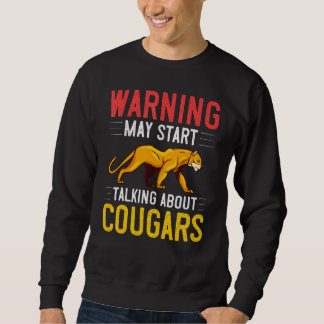 Cougar Mountain Lion Animal Cat Head  Cute Wildcat Sweatshirt