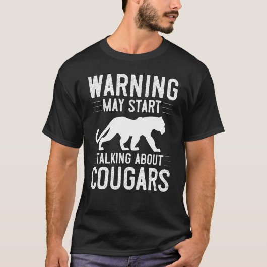 Cougar Mountain Lion Animal Cat Head Cute Wildcat T-Shirt (Vorderseite)
