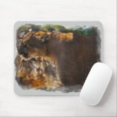 Cougar Mountain Lion Big Cat Art Design 4 Mousepad (Mit Mouse)