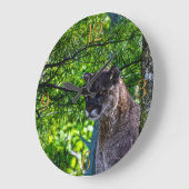 Cougar Mountain Lion Big Cat Art Design 6 Große Wanduhr (Winkel)