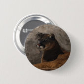 Cougar Mountain Lion Big Cat Art Design Button (Vorne & Hinten)