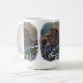 Cougar Mountain Lion Big Cat Art Design Kaffeetasse (Vorderseite Links)