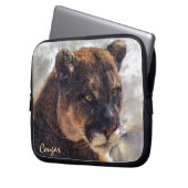 Cougar Mountain Lion Big Cat Art Design Laptopschutzhülle (Vorderseite Links)