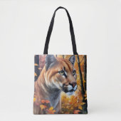 Cougar Mountain Lion Herbst Kunst Tasche (Vorderseite)
