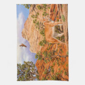 Cougar Mountain Lion im Zion Nationalpark Geschirrtuch (Vertikal)