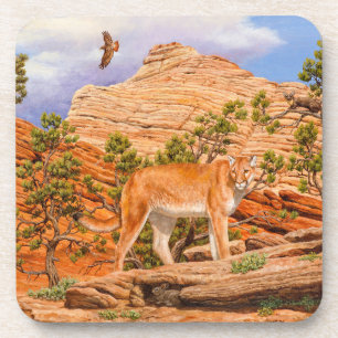 Cougar Mountain Lion im Zion Nationalpark Getränkeuntersetzer