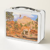 Cougar Mountain Lion im Zion Nationalpark Metall Brotdose (Rückseite)