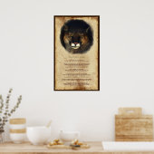 Cougar Mountain Lion Native American Wisdom Poster (Küche)
