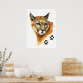 Cougar Mountain Lion Print Poster (Küche)