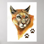Cougar Mountain Lion Print Poster (Vorne)