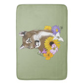 Cougar Mountain Lion Puma Blume Badematte (Vorderseite Vertikal)