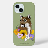 Cougar Mountain Lion Puma Blume Case-Mate iPhone Hülle (Rückseite)