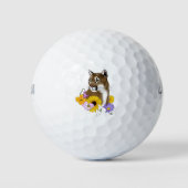 Cougar Mountain Lion Puma Blume Golfball (Vorderseite)