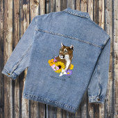 Cougar Mountain Lion Puma Blume Jeansjacke
