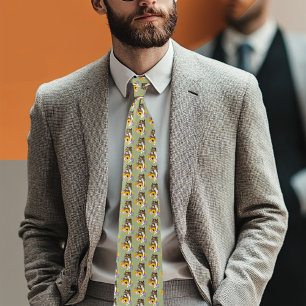 Cougar Mountain Lion Puma Blume Krawatte