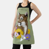 Cougar Mountain Lion Puma Blume Schürze (InSitu)