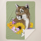 Cougar Mountain Lion Puma Blume Sherpadecke (Vorderseite)