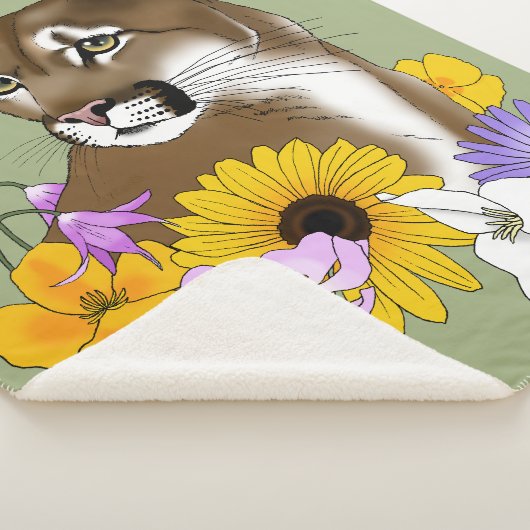 Cougar Mountain Lion Puma Blume Sherpadecke (3/4)