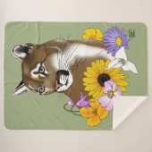 Cougar Mountain Lion Puma Blume Sherpadecke (Vorderseite (Horizontal))