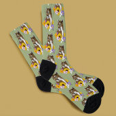 Cougar Mountain Lion Puma Blume Socken