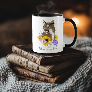 Cougar Mountain Lion Puma Blume Tasse
