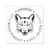 Cougar Mountain Lion Puma Return Label Permastempel (Design)