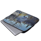 Cougar Mountain Lion & Winter Tree Laptopschutzhülle (Vorne Knopf)