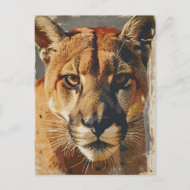 Cougar Mountain Löwe Vintag Postkarte