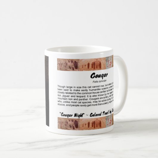 Cougar Night Kaffeetasse (VorderseiteRechts)