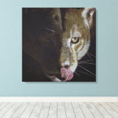 Cougar Night Leinwanddruck (Insitu (Holzboden))