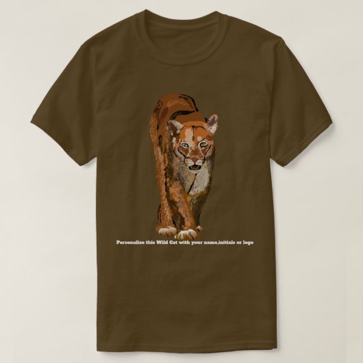 Cougar oder Mountain Lion oder Puma T Shirt (Design vorne)