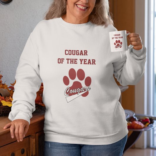 Cougar of the Year Funny Dark Red T-Shirt
