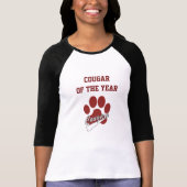 Cougar of the Year Funny Dark Red T-Shirt (Vorderseite)