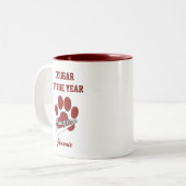 Cougar of the Year Funny Maroon Zweifarbige Tasse (Vorderseite Links)