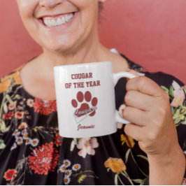 Cougar of the Year Funny Maroon Zweifarbige Tasse