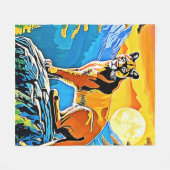 Cougar Peak: Mountain Majestät Art Fleecedecke (Vorderseite (Horizontal))