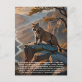 Cougar Postcard Feiertagspostkarte (Vorderseite)
