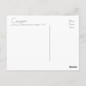 Cougar Postkarte (Rückseite)
