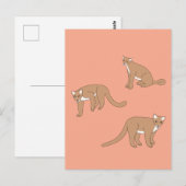 Cougar Postkarte (Vorne/Hinten)
