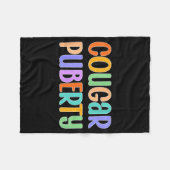 Cougar Puberty Midlife Funny Menopause Perimenopau Fleecedecke (Vorderseite (Horizontal))