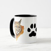 Cougar, Puma, Mountain Lion AnimalTierische Tasse (Vorderseite Links)