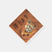 Cougar Puma Mountain Lion "One day at a Time" Serviette (Ecke)