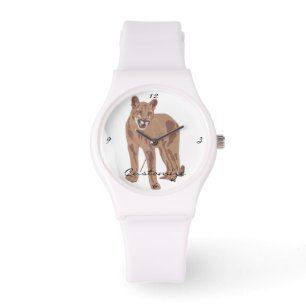 Cougar Puma Mountain Lion Thunder_Cove Armbanduhr